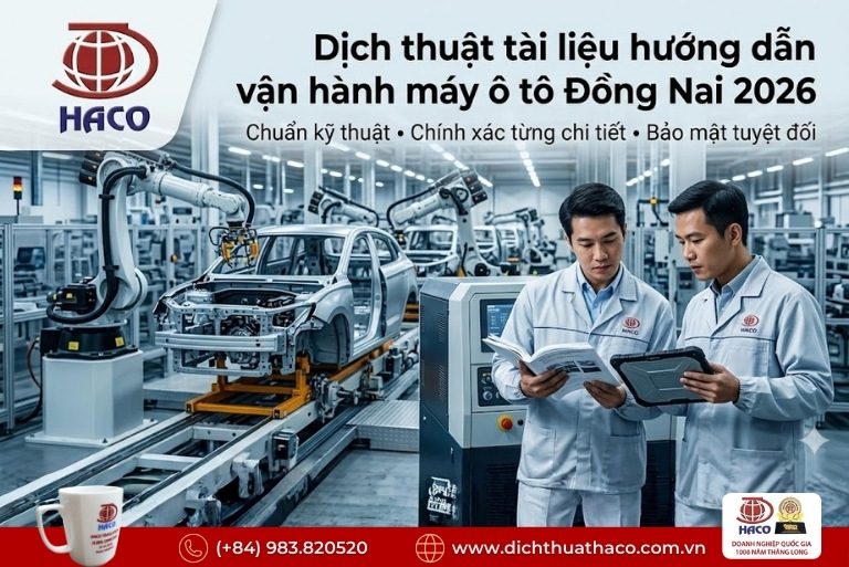 Dịch thuật tài liệu hướng dẫn vận hành máy ô tô Đồng Nai