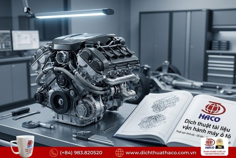 Dịch thuật tài liệu hướng dẫn vận hành máy ô tô Đồng Nai
