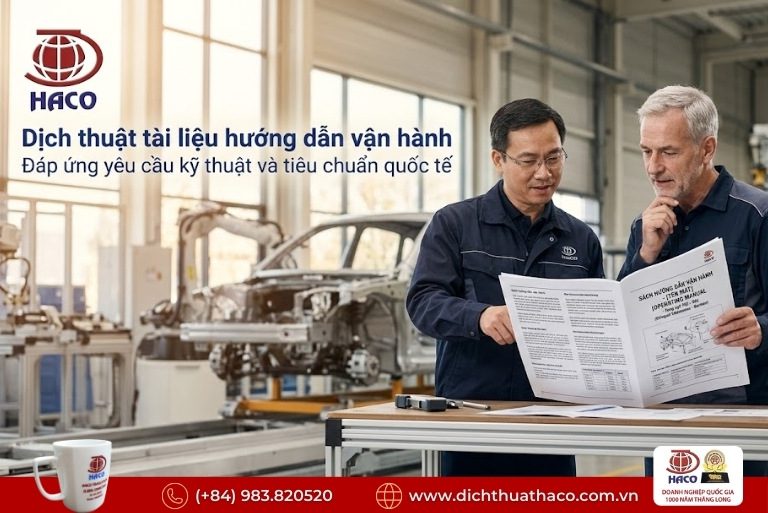 Dịch thuật tài liệu hướng dẫn vận hành máy ô tô Đồng Nai