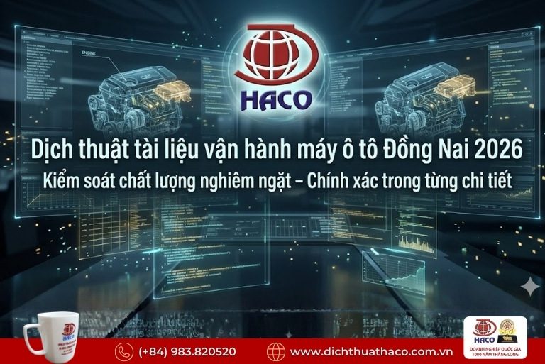 Dịch thuật tài liệu hướng dẫn vận hành máy ô tô Đồng Nai