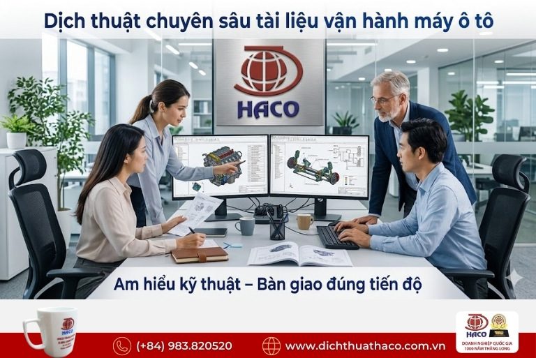 Dịch thuật tài liệu hướng dẫn vận hành máy ô tô Đồng Nai