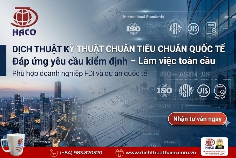 Dịch thuật tài liệu kỹ thuật chuyên sâu
