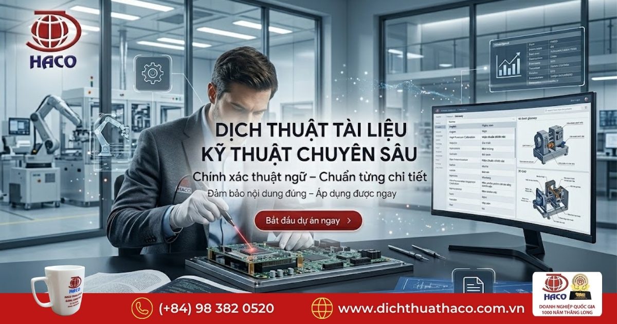 Dịch thuật tài liệu kỹ thuật chuyên sâu