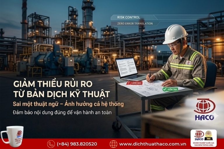 Dịch thuật tài liệu kỹ thuật chuyên sâu