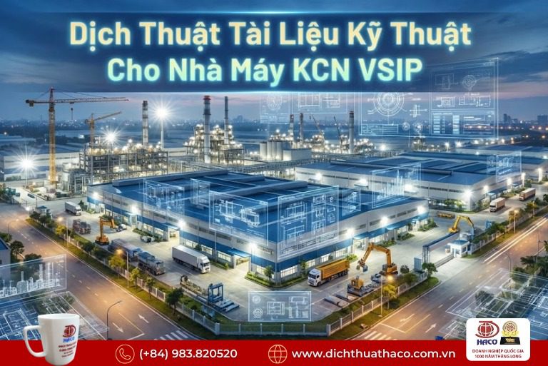 Dịch thuật tài liệu kỹ thuật KCN VSIP