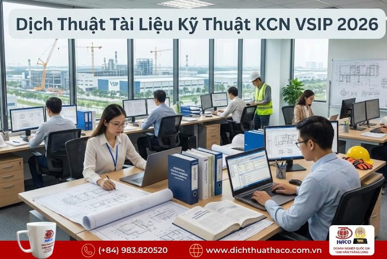 Dịch thuật tài liệu kỹ thuật KCN VSIP