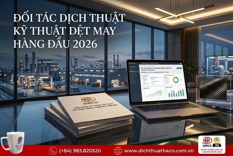 Dịch thuật tài liệu kỹ thuật ngành dệt may 2026 2 Dịch thuật tài liệu kỹ thuật ngành dệt may