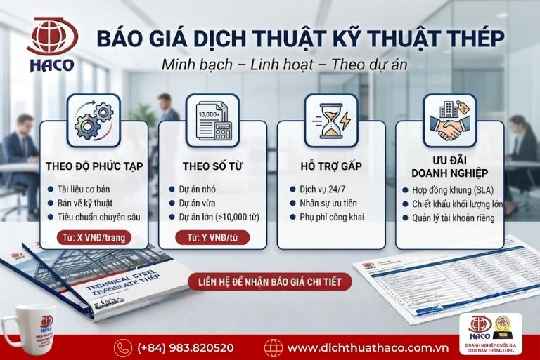 Dịch thuật tài liệu kỹ thuật thép