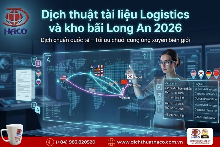Dịch thuật tài liệu Logistics và kho bãi Long An