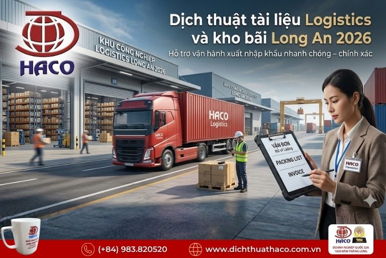 Dịch thuật tài liệu Logistics và kho bãi Long An