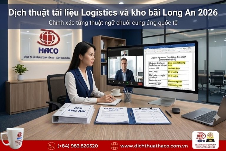 Dịch thuật tài liệu Logistics và kho bãi Long An
