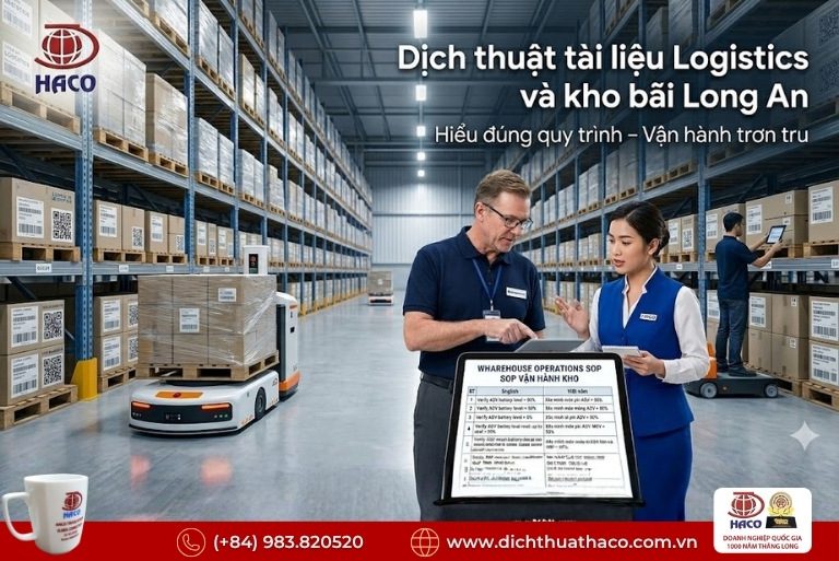 Dịch thuật tài liệu Logistics và kho bãi Long An