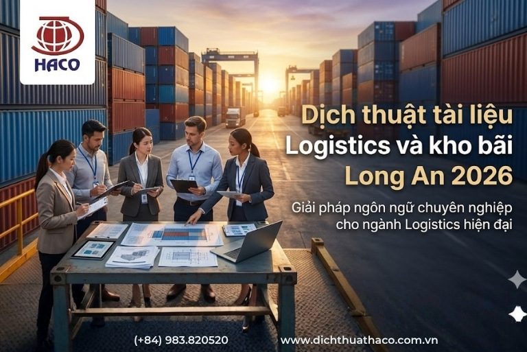 Dịch thuật tài liệu Logistics và kho bãi Long An