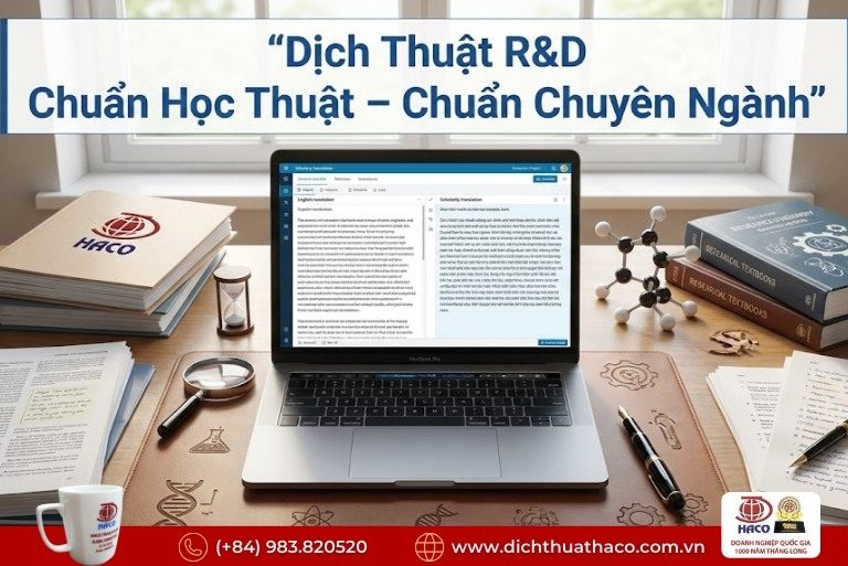 Dịch thuật tài liệu R&D chuyên sâu Hà Nội