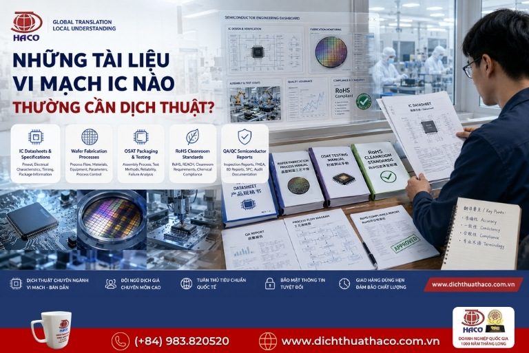 Dịch thuật tài liệu thiết kế vi mạch IC