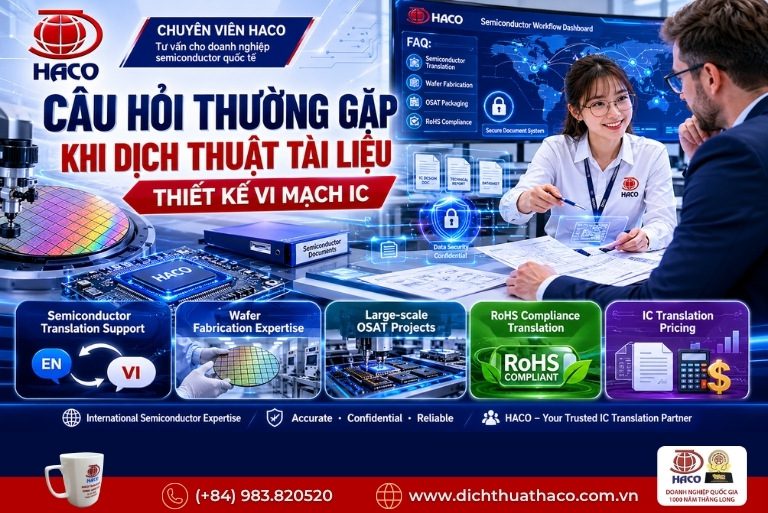 Dịch thuật tài liệu thiết kế vi mạch IC