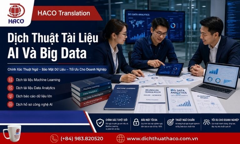 Dịch Thuật Tài Liệu Trí Tuệ Nhân Tạo Và Dữ Liệu Lớn | HACO 2 Dịch Thuật Tài Liệu Trí Tuệ Nhân Tạo Và Dữ Liệu Lớn