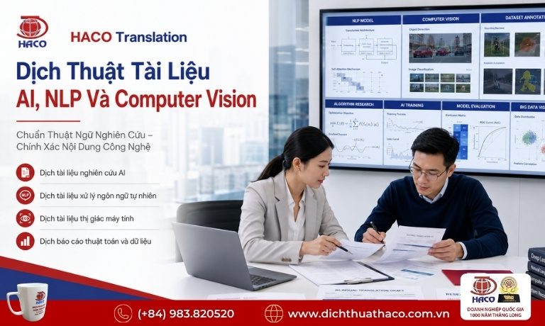 Dịch Thuật Tài Liệu Trí Tuệ Nhân Tạo Và Dữ Liệu Lớn | HACO 8 Dịch Thuật Tài Liệu Trí Tuệ Nhân Tạo Và Dữ Liệu Lớn