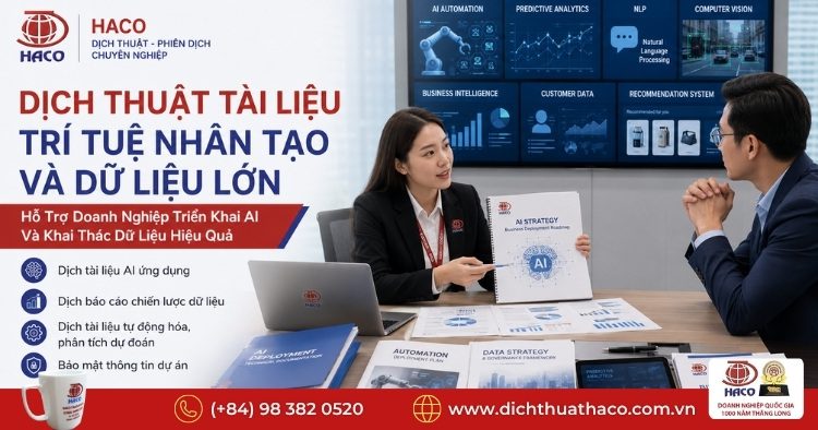 Dịch Thuật Tài Liệu Trí Tuệ Nhân Tạo Và Dữ Liệu Lớn