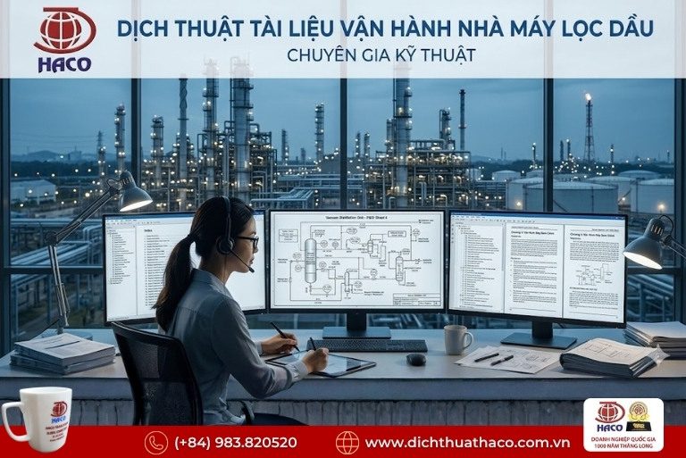 Dịch thuật tài liệu vận hành lọc dầu Nghi Sơn