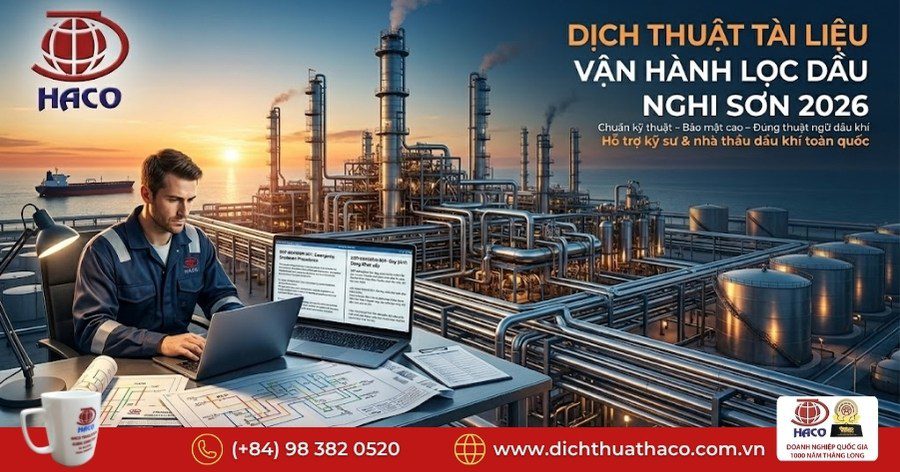 Dịch thuật tài liệu vận hành lọc dầu Nghi Sơn