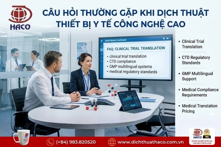 Dịch thuật thiết bị y tế công nghệ cao