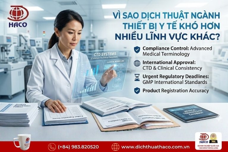 Dịch thuật thiết bị y tế công nghệ cao