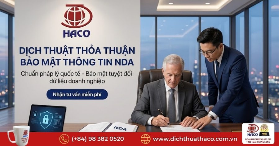Dịch thuật thỏa thuận bảo mật thông tin NDA