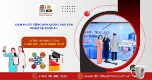 Dịch Thuật Tiếng Hàn Quảng Cáo Sản Phẩm Tại Long An