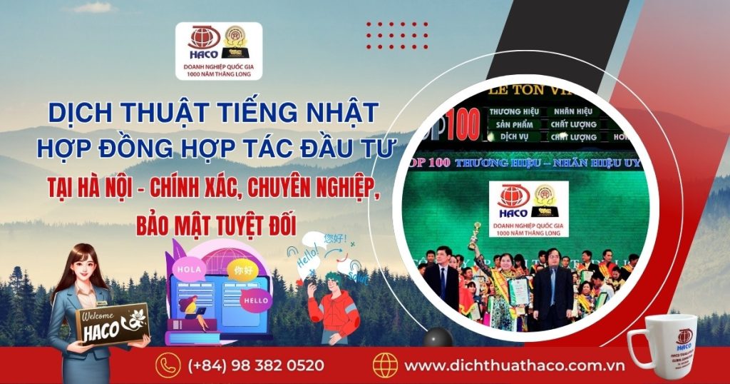 Dich Thuat Tieng Nhat Hop Dong Hop Tac Dau Tu Tai Ha Noi