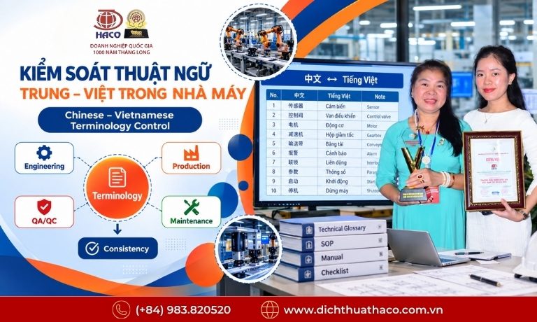 Dịch Thuật Tiếng Trung Nhà Máy Cho Doanh Nghiệp Trung Quốc | HACO 5 dich thuat tieng trung nha may 4