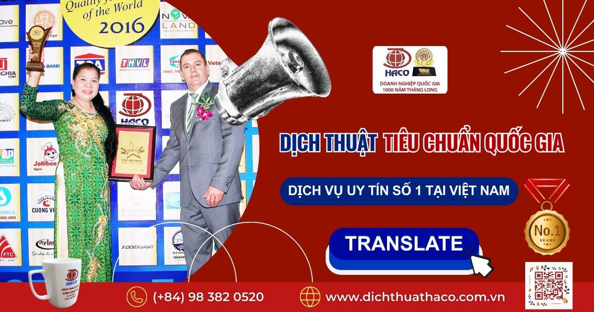 Dịch Thuật Tiêu Chuẩn Quốc Gia