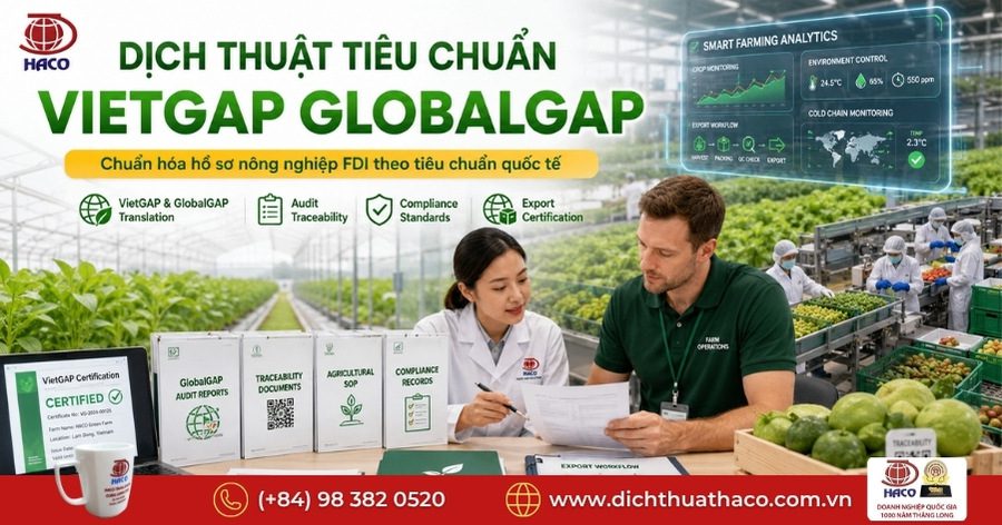 Dịch thuật tiêu chuẩn VietGAP GlobalGAP