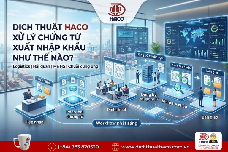 Dịch thuật tờ khai hải quan mã HS