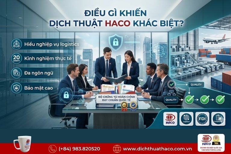 Dịch thuật tờ khai hải quan mã HS