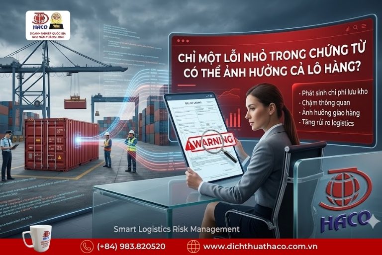 Dịch thuật tờ khai hải quan mã HS