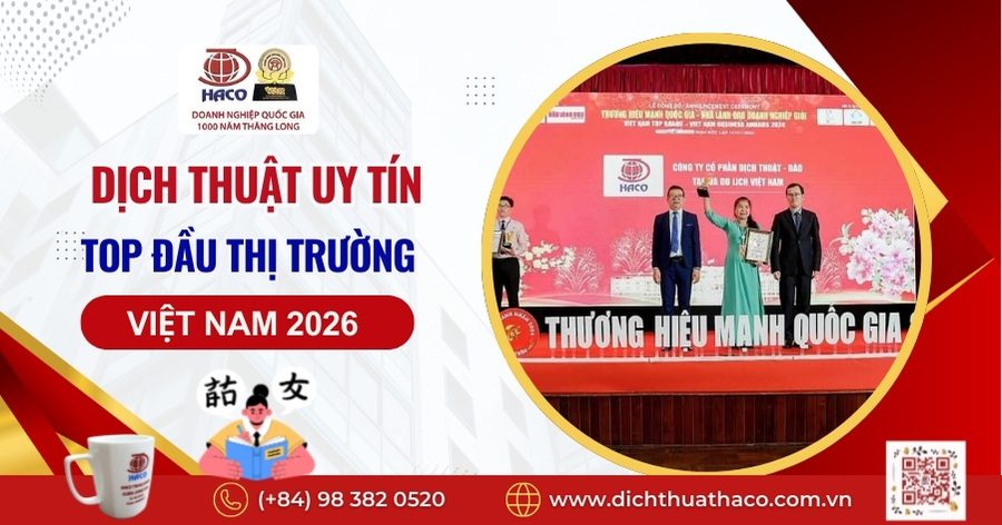 Dịch thuật uy tín top đầu thị trường Việt Nam