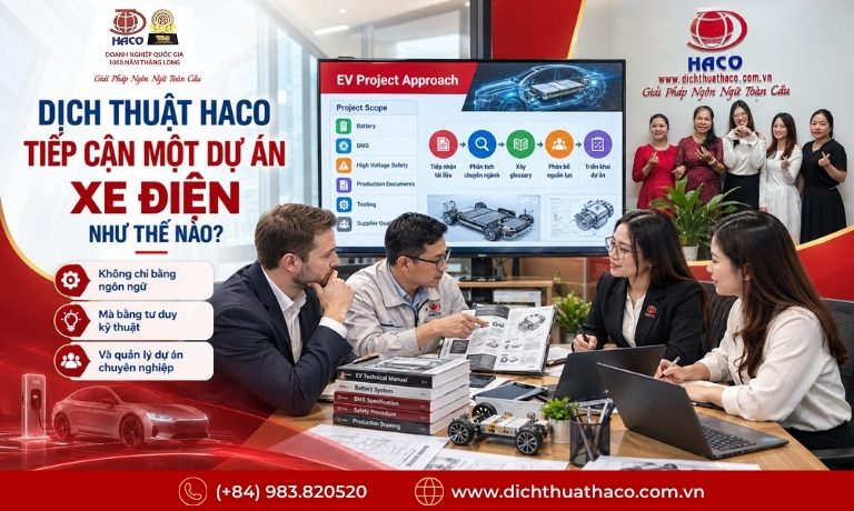 Dịch Thuật Xe Điện Chuyên Ngành Cho Doanh Nghiệp FDI | HACO 2 dich thuat xe dien 7