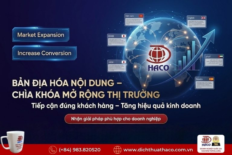 Dịch vụ bản địa hóa ngôn ngữ doanh nghiệp