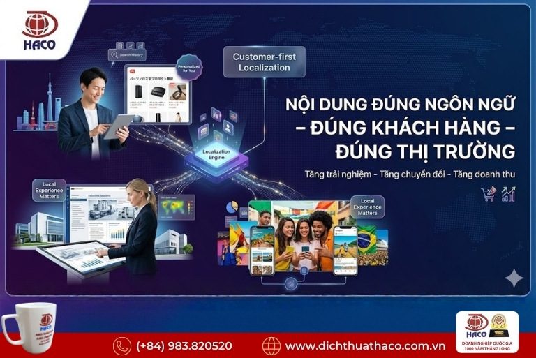 Dịch vụ bản địa hóa ngôn ngữ doanh nghiệp