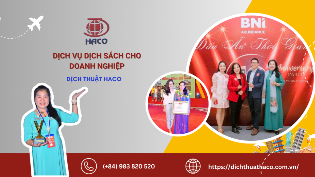 DỊch VỤ DỊch SÁch Cho Doanh NghiỆp Uy Tín Nhanh Chóng. Dịch Thuật Haco