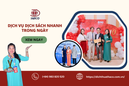 DỊch VỤ DỊch SÁch Nhanh Trong NgÀy