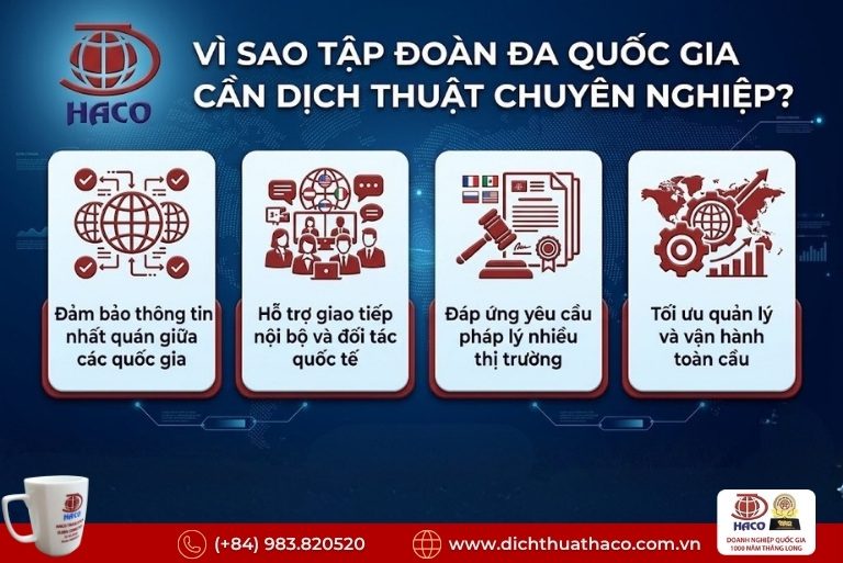 Dịch vụ dịch thuật cho tập đoàn đa quốc gia