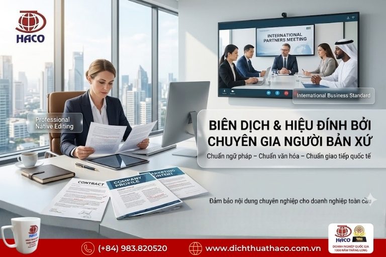 Dịch vụ dịch thuật chuyên gia người bản xứ