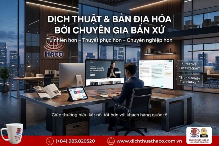 Dịch vụ dịch thuật chuyên gia người bản xứ