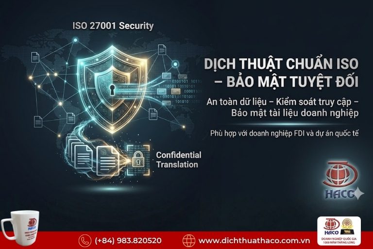 Dịch vụ dịch thuật tiêu chuẩn quốc tế ISO