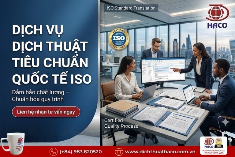 Dịch vụ dịch thuật tiêu chuẩn quốc tế ISO