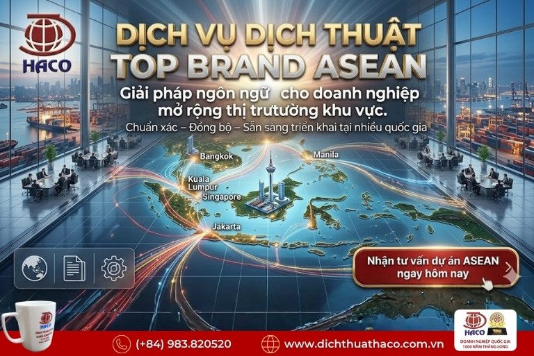 Dịch vụ dịch thuật top brand ASEAN