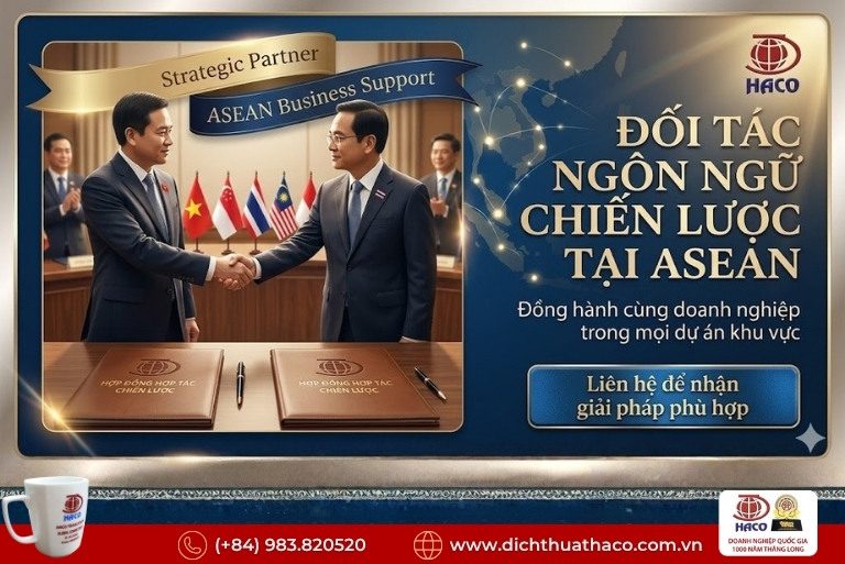 Dịch vụ dịch thuật top brand ASEAN