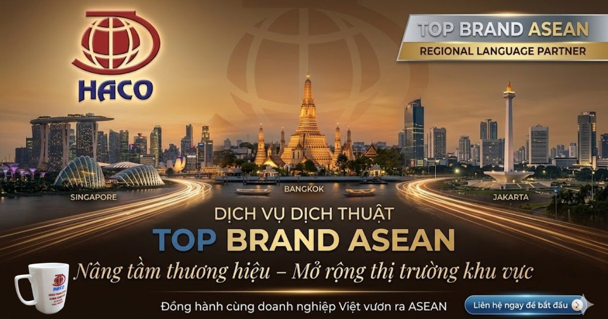 Dịch vụ dịch thuật top brand ASEAN